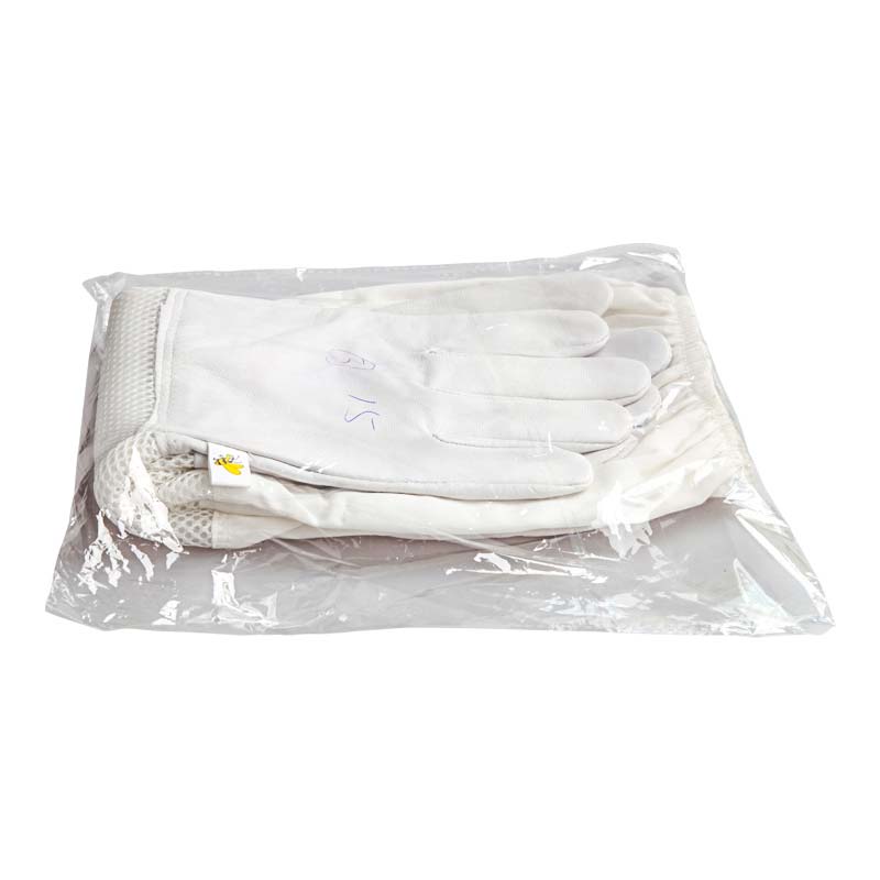 New Beekeeping Gloves Protective Sleeves Breathable White Short Mesh Sheepskin and Cloth for Apiculture Vented Beekeepers