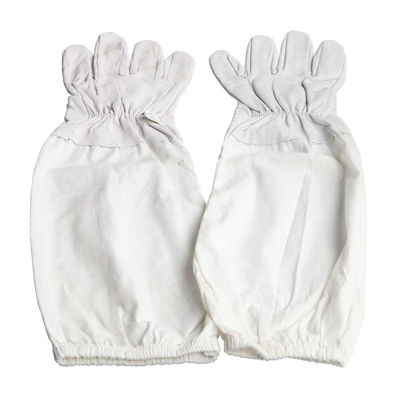 Beekeeping Gloves White Sheep Skin And Cotton