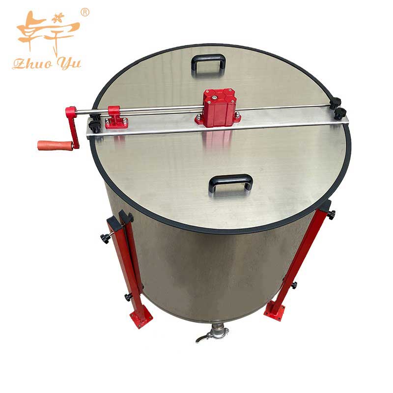 6 Frames Stainless Steel Manual Honey Extractor Shaker Beekeeping Honey Processing Machine