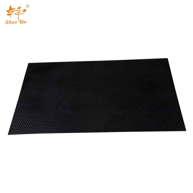 Black-plastic-beeswax-foundation-sheet-1