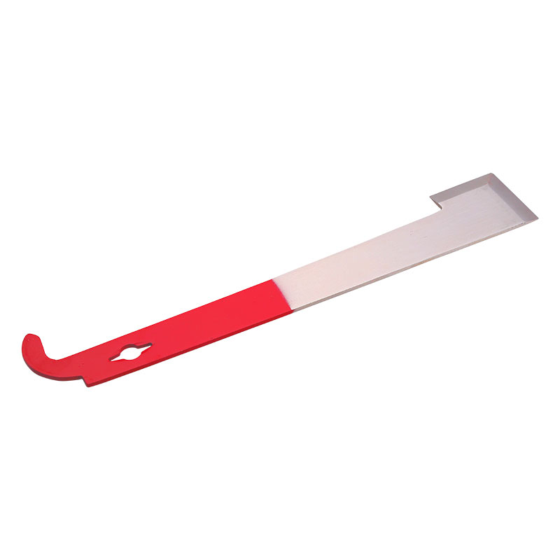 Red Stainless Steel Bee Hive Tool J Shape Hook Tail Curved Scraper Beekeeping Equipments Honey Knife for Beehive Frames Cleaning