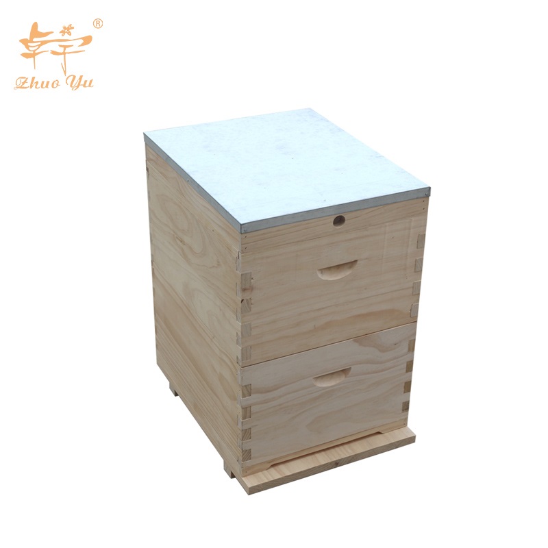 High Quality New Zealand Pine Wood Bee Hive with 10 Frames for Beekeeping Equipment Double 10F Full Depth Australian Beehive