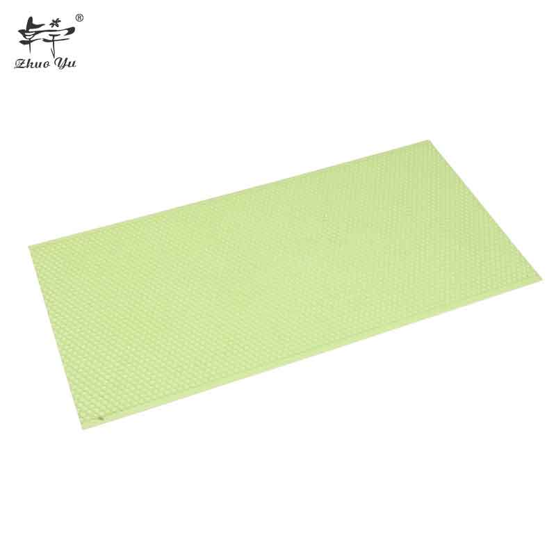 Green plastic beeswax foundation sheet