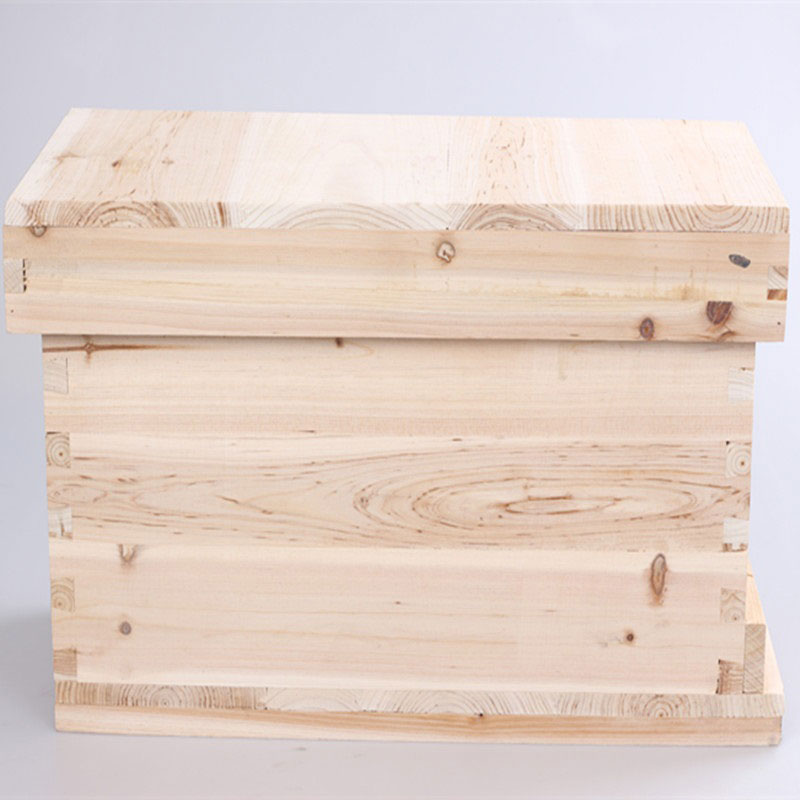 Manufacturer National 1 Layer Deep Box and Super Box Honey Bee Hive Bee House 10 Frames Langstroth Fire Fir Wood Beehive