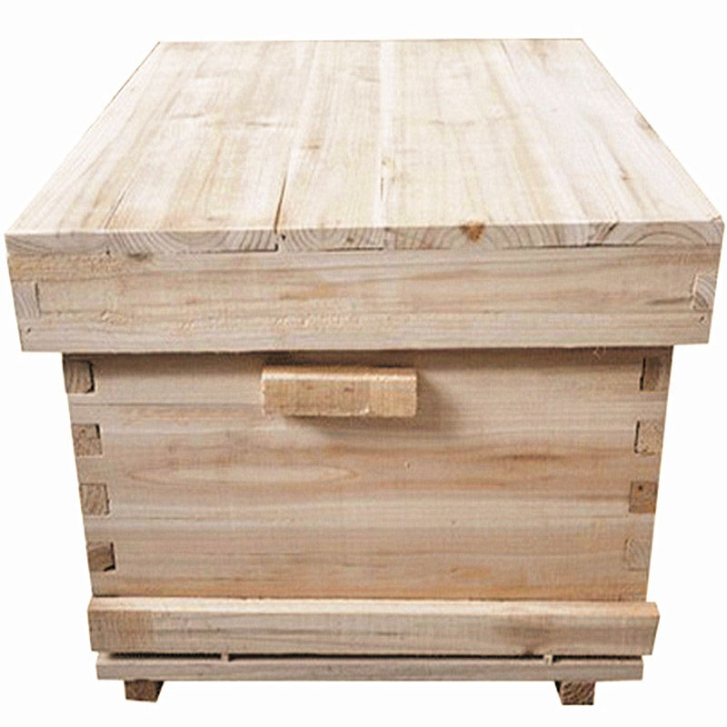 Manufacturer National 1 Layer Deep Box and Super Box Honey Bee Hive Bee House 10 Frames Langstroth Fire Fir Wood Beehive