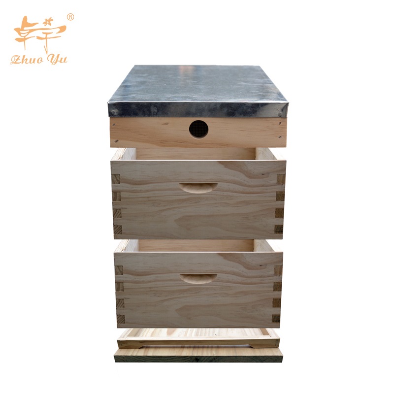 New Products Factory Price Wooden Honey House Manufacturers Australian 8 frames Beehive Box Bee Hive