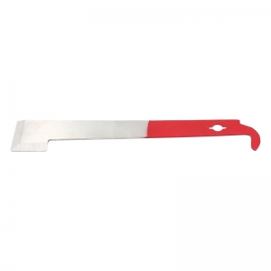 1 Red Stainless Steel Bee Hive Tool J Shape Hook Tail Curved Scraper Beekeeping Equipments Honey Knife for Beehive Frames Cleaning