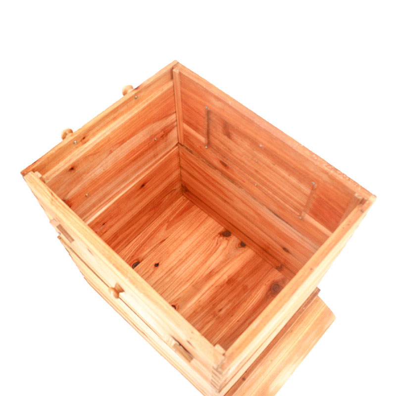 4 Chinese Wax-Coated Cedar Wood Automatic Self-Flowing Honey Bee Hive & 7 Auto Frames Apiculture Beekeeping Equipment Tool Beehive