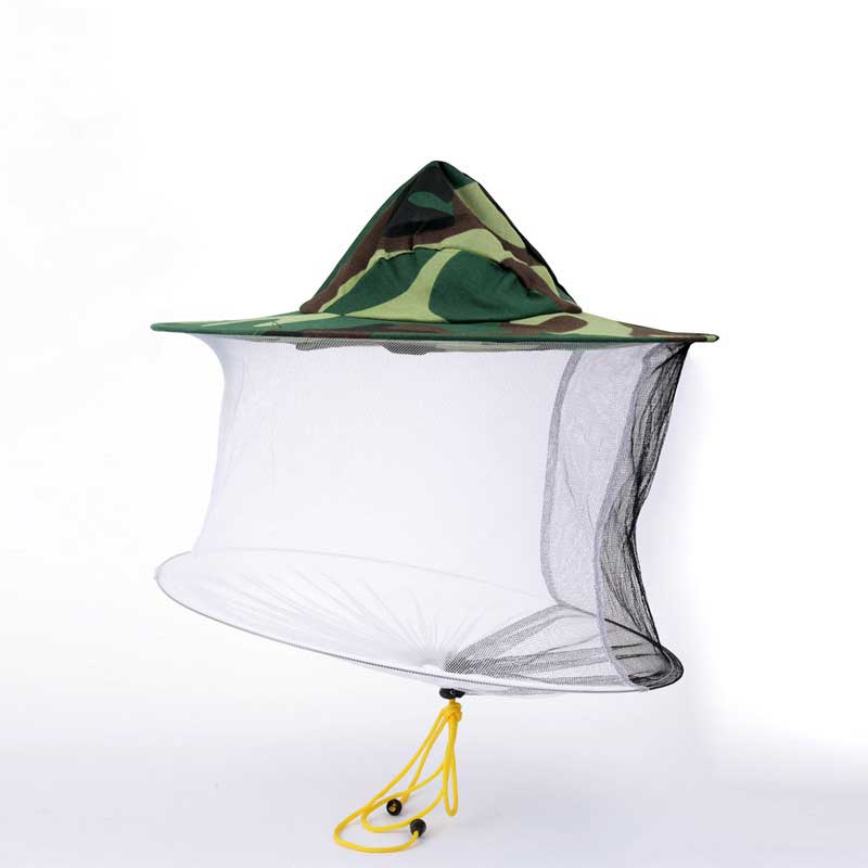 Bee Keeping Protective Bee Hat Anti bee Two-Layer Head Top Camouflage Hat-Veil Combo Bee Hat Bug Mesh Mask Beekeeping