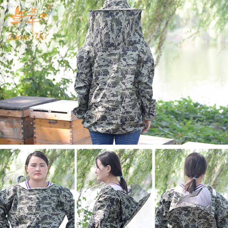 Camouflage beekeeping suit