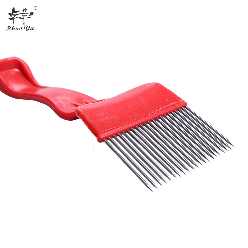 Good Quality Red Handle Uncapping Fork Honey Cutter Scraper Beekeeping Tools Beehive Knife Equipment Honeycomb Tool