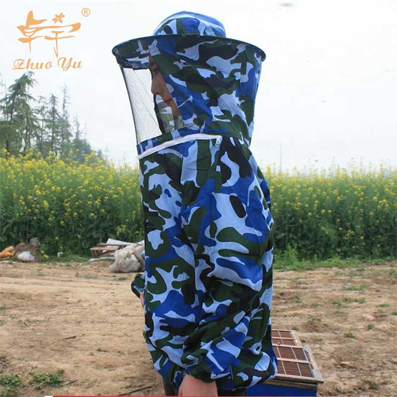 Professional Bee Beekeeper Suit Protective Clothing 3 Layer Beekeeping Jacket Bee Outfit Hat Ventilated Protective Round Veil