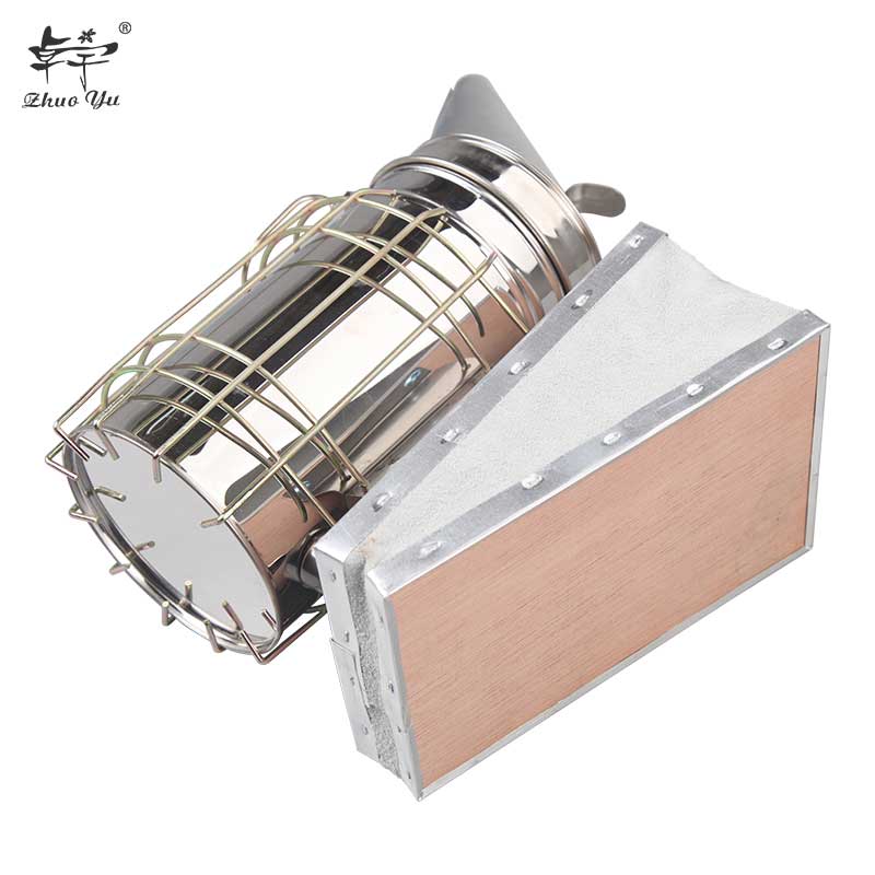 Hot Sale Stainless Steel Bee Smoker Beekeeping Supplies for Beehive Equipments Bee Manual Smoke Maker With Hanging Hook Tools