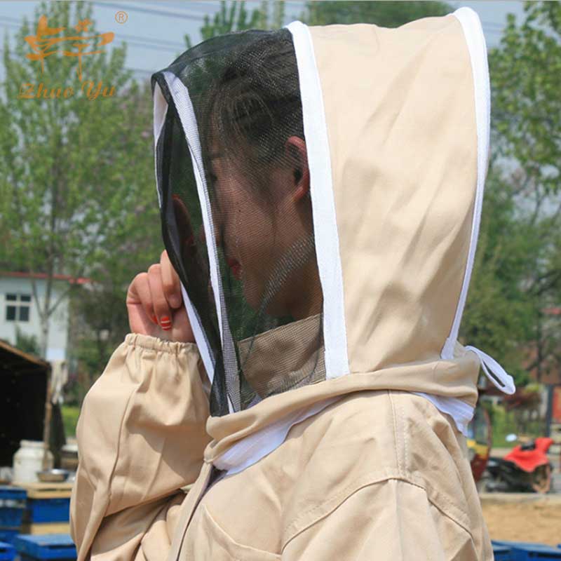 Professional Beekeeper Beekeeping Protective Veil Suit Smock Bee Hat Gloves Sleeves Full Body Set Safety Clothing