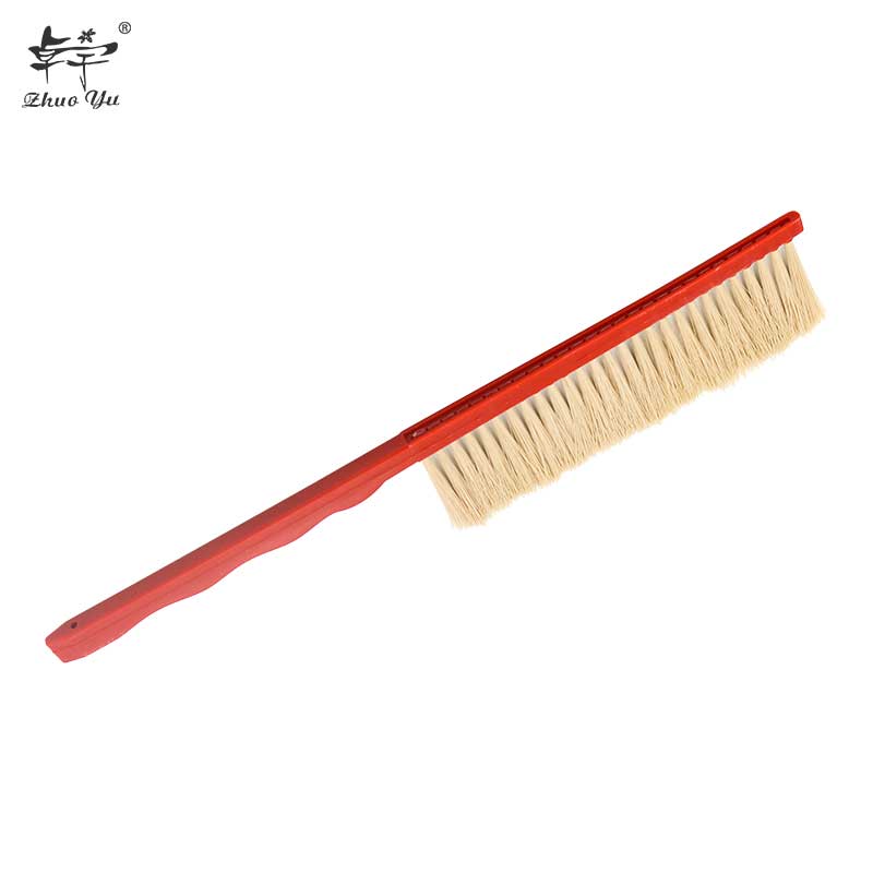 Beekeeping Tools Wood Honey Brush Wasp Bee Sweep Single Rows of Horse Tail Hair New Bee Brush 