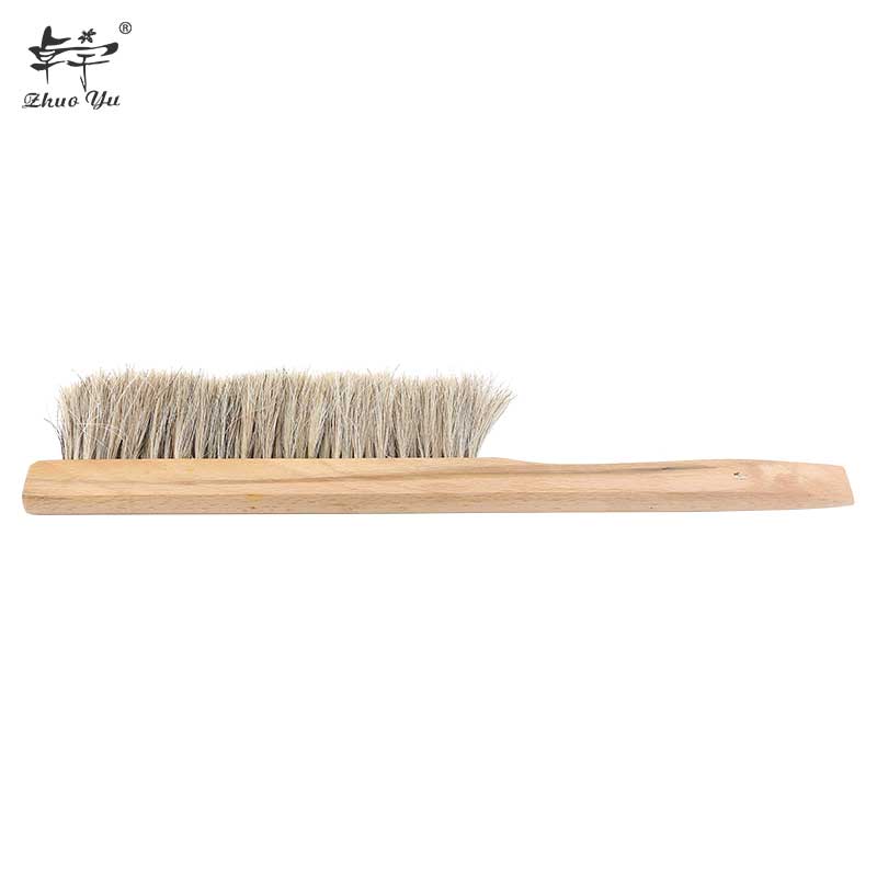 Beekeeping Wood Honey Brush Bee Sweep Beekeep Tools Two Rows Of Horse Tail Hair Bristle Beehive Equipment for Apiculture