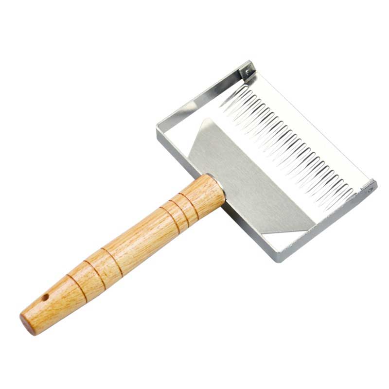 New Honeycomb Widen Honey Scraper Beekeeping tools Wood Handle Honey Uncapping Fork