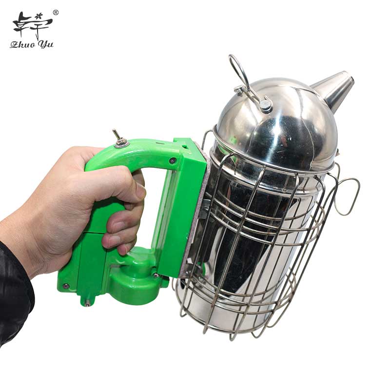 New Electrical Beekeeping Smoker Stainless Steel European Equipment Smoke Sprayer Tool Supplies for Beehive With Hanging Hook