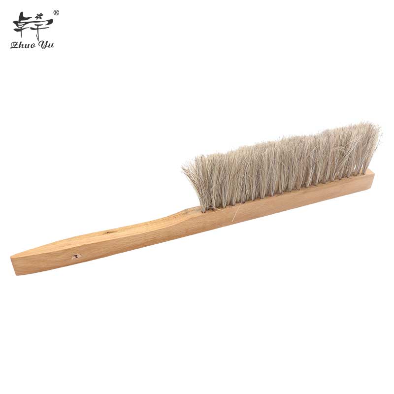 Beekeeping Wood Honey Brush Bee Sweep Beekeep Tools Two Rows Of Horse Tail Hair Bristle Beehive Equipment for Apiculture