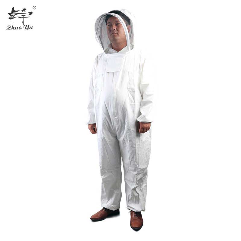 Professional Beekeeper Beekeeping Protective Veil Suit Smock Bee Hat Gloves Sleeves Full Body Set Safety Clothing