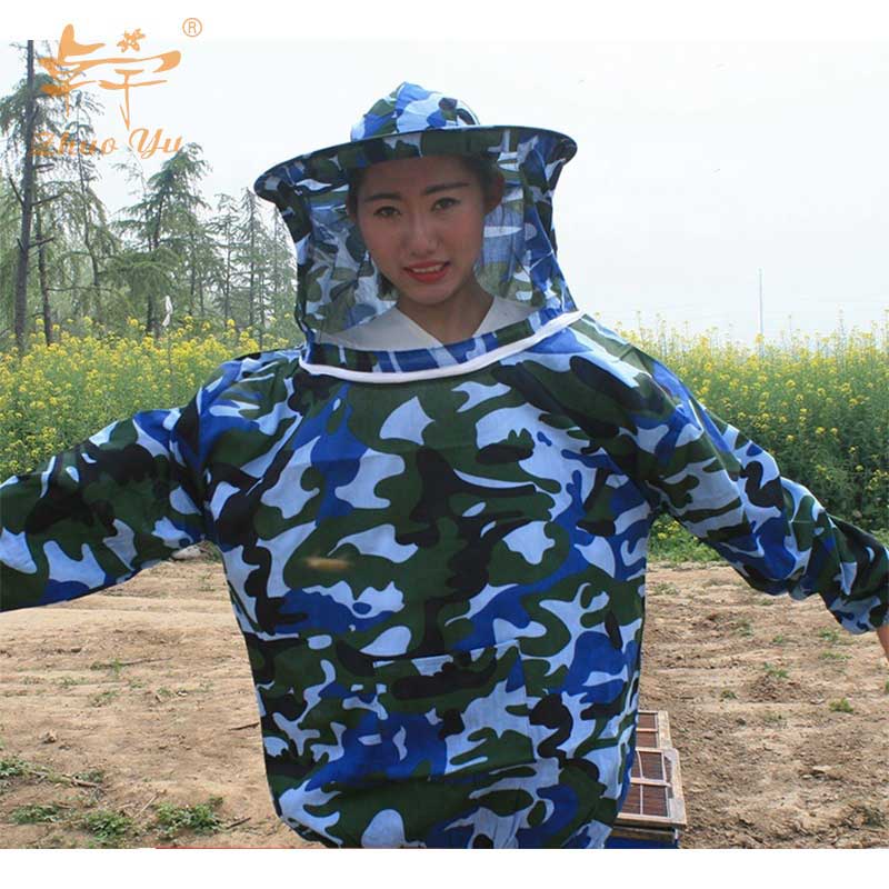 Professional Bee Beekeeper Suit Protective Clothing 3 Layer Beekeeping Jacket Bee Outfit Hat Ventilated Protective Round Veil