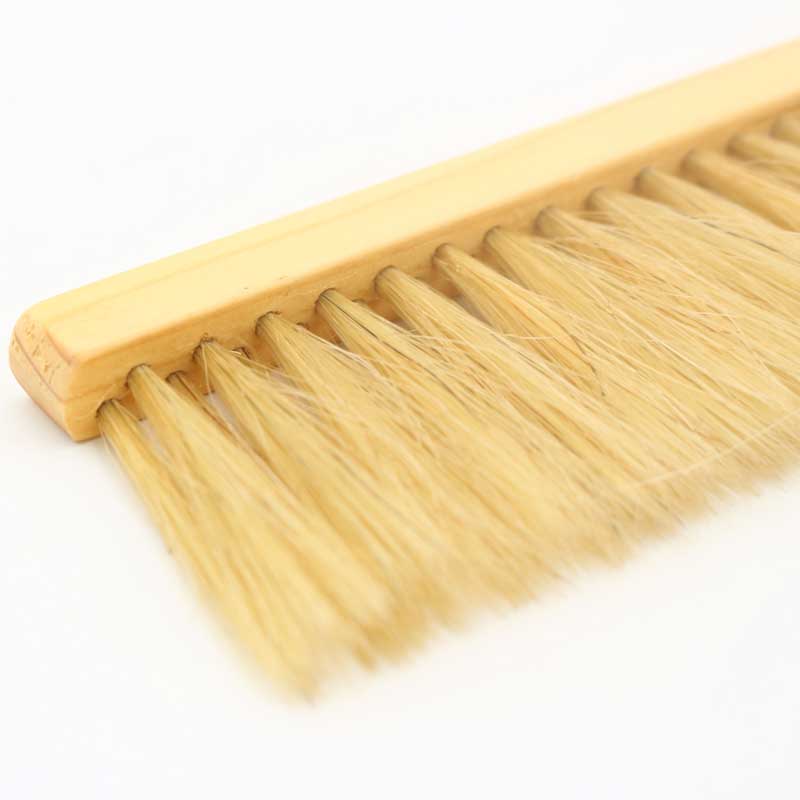 Factory Directly Supply Double Row Natural Bristle Bristles Sweep Bee Brush With Holder