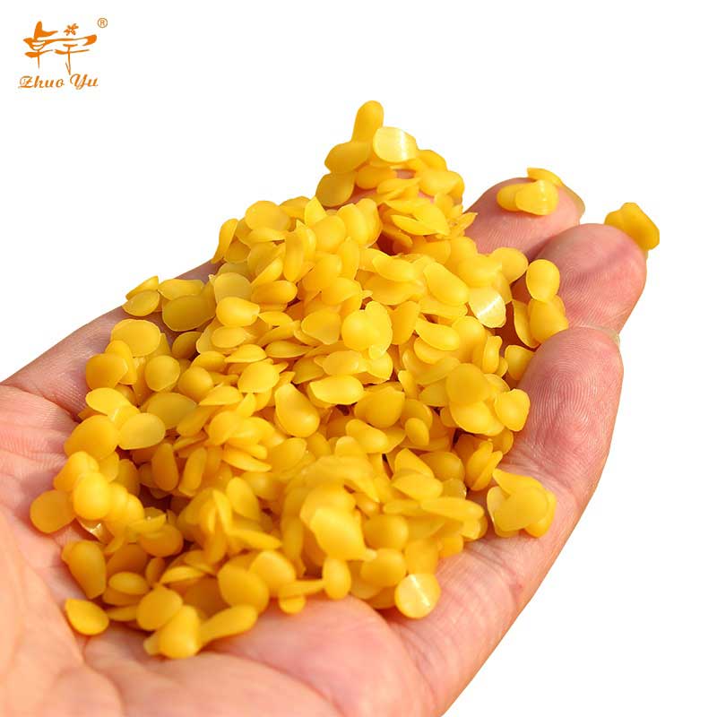 yellow beeswax pellet