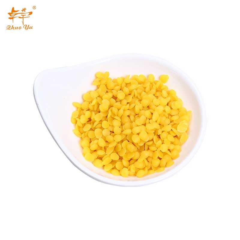 yellow beeswax pellet