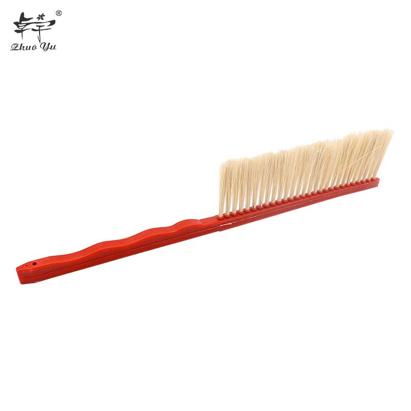 Beekeeping Tools Wood Honey Brush Wasp Bee Sweep Single Rows of Horse Tail Hair New Bee Brush 