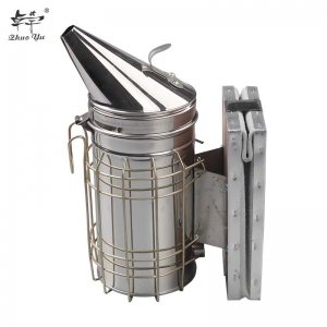 stainless-steel-bee-smoker-1 Hot Sale Stainless Steel Bee Smoker Beekeeping Supplies for Beehive Equipments Bee Manual Smoke Maker With Hanging Hook Tools