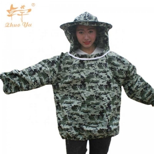 Camouflage-beekeeping-suit-1 Cotton Coverall Hooded Beekeeping Ventilated Beekeepers Protective Clothing Honey Bee Clothes Suit for Beekeepers