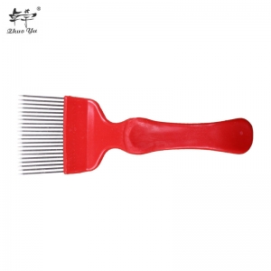 Needle-uncapping-fork-red-6 Good Quality Red Handle Uncapping Fork Honey Cutter Scraper Beekeeping Tools Beehive Knife Equipment Honeycomb Tool