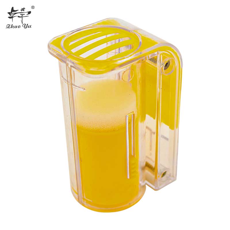 Bee Queen Marking Catcher Plastic Handed Yellow Marker Bottle Plunger Plush Tool Garden Beekeeping Tools Equipment