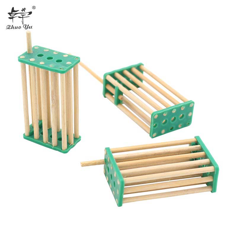 Wholesale Langstroth Beehive Apis Mellifera Bee Cage Wooden Bamboo Queen Cage for Beekeeper