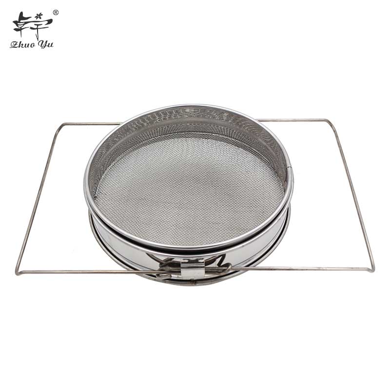 Good Material Double-Layer Stainless Steel Honey Filter Network Screen Mesh Strainer Practical Beekeeping Tools