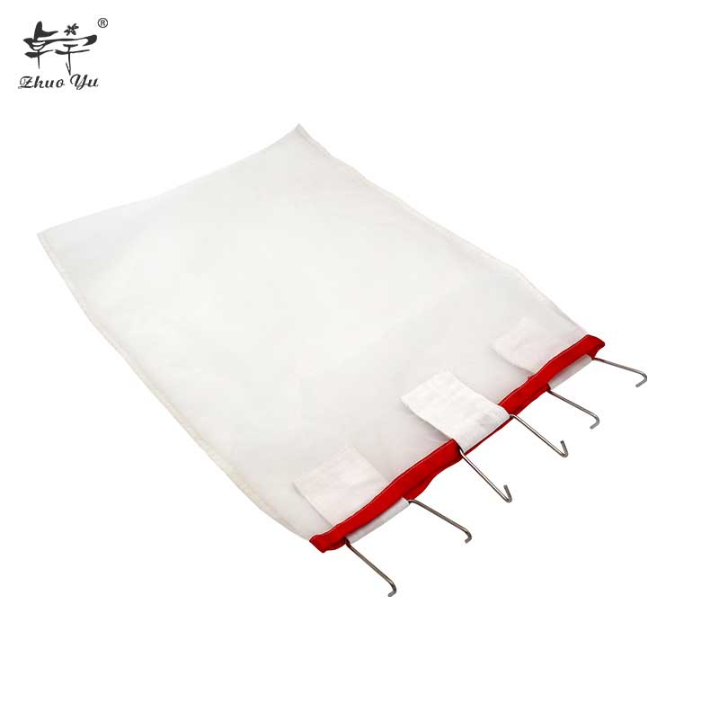 Rectangular Honey Filter Portable Strainer with Hooks Net Filter Extractor Cappings Bag for Farm Percolation Beekeeping