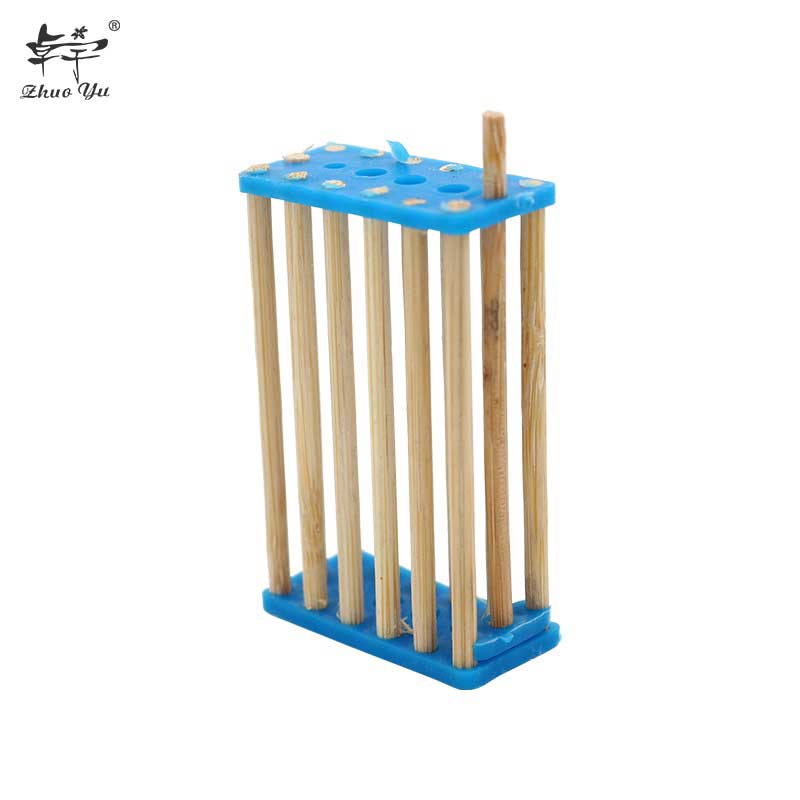 Bamboo Apis Cerana Honey Beehive Queen Cage Beekeeping Transport Net Cell Queen Bee Cage