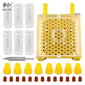 育王套装-1 Complete Bee Queen Rearing Kit System Cultivating Box Beekeeping Catcher Tools Cell Cups Plastic Cage Supplies