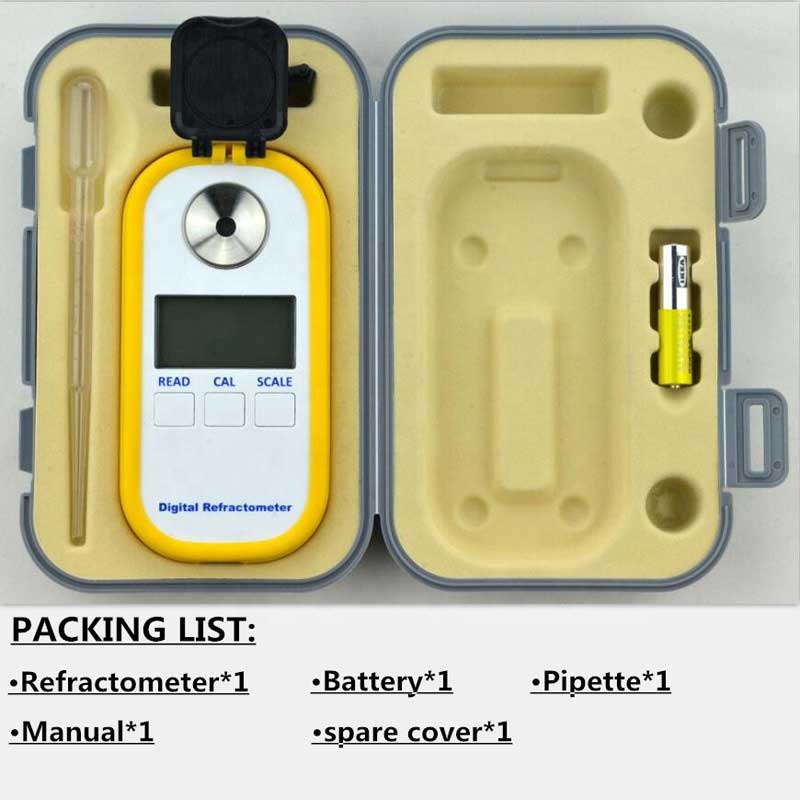 Honey Digital Refractometer High Suger Concent Meter Brix 0~90% Be 38~48 Water 38-5% Bees Sugar Food ATC Beekeeping Analyzer