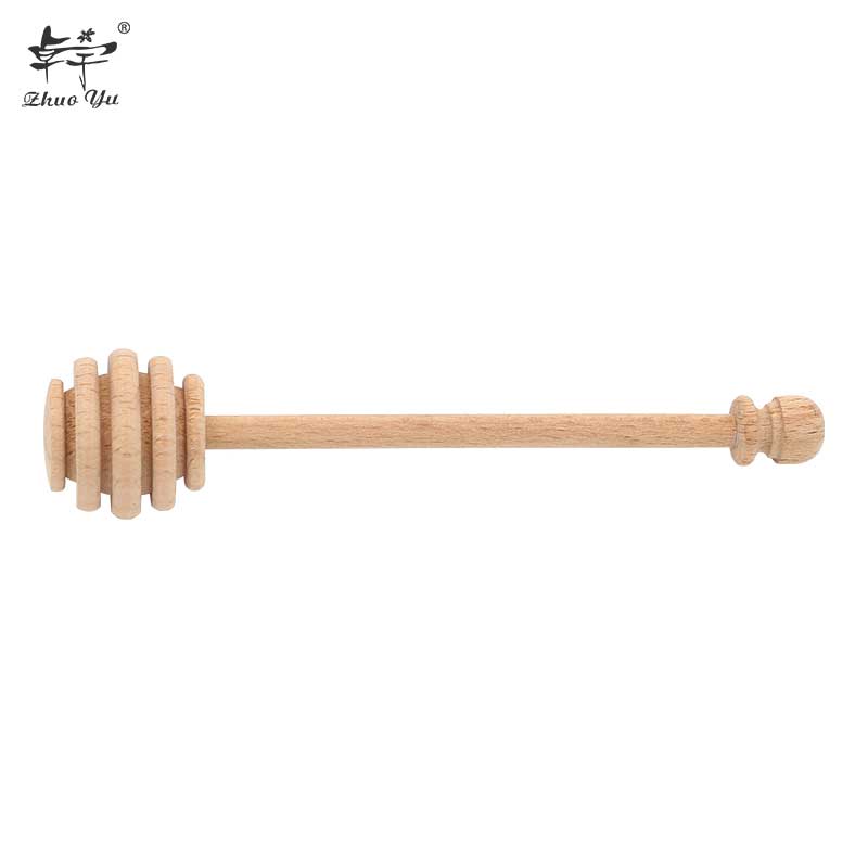 High Quality Honey Stir Bar Mixing Handle Jar Spoon Practical Wood Dipper Honey Long Stick Supplies Honey Kitchen Tools