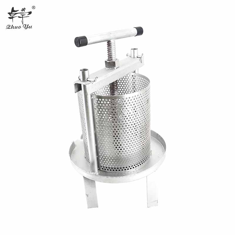 Manual Honey Press Machine Mesh Wax Press Machine Fruit Press Wine Making Stainless Steel Beekeeping Presser Tool Household