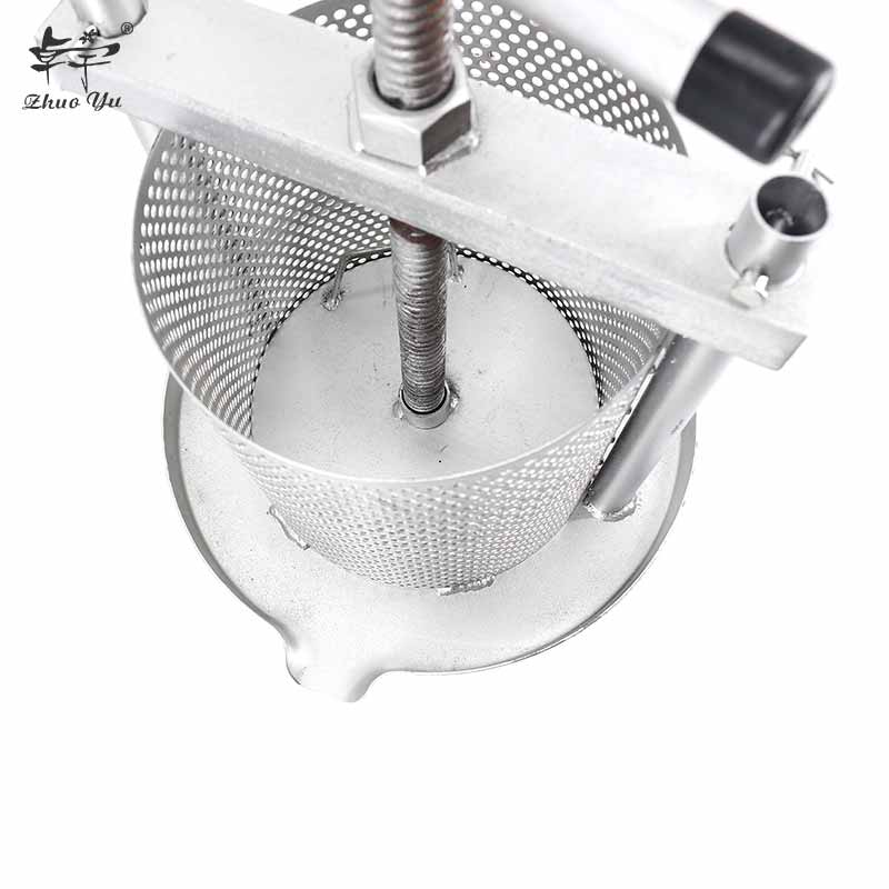 Manual Honey Press Machine Mesh Wax Press Machine Fruit Press Wine Making Stainless Steel Beekeeping Presser Tool Household