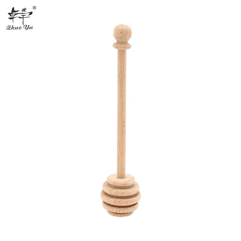 High Quality Honey Stir Bar Mixing Handle Jar Spoon Practical Wood Dipper Honey Long Stick Supplies Honey Kitchen Tools