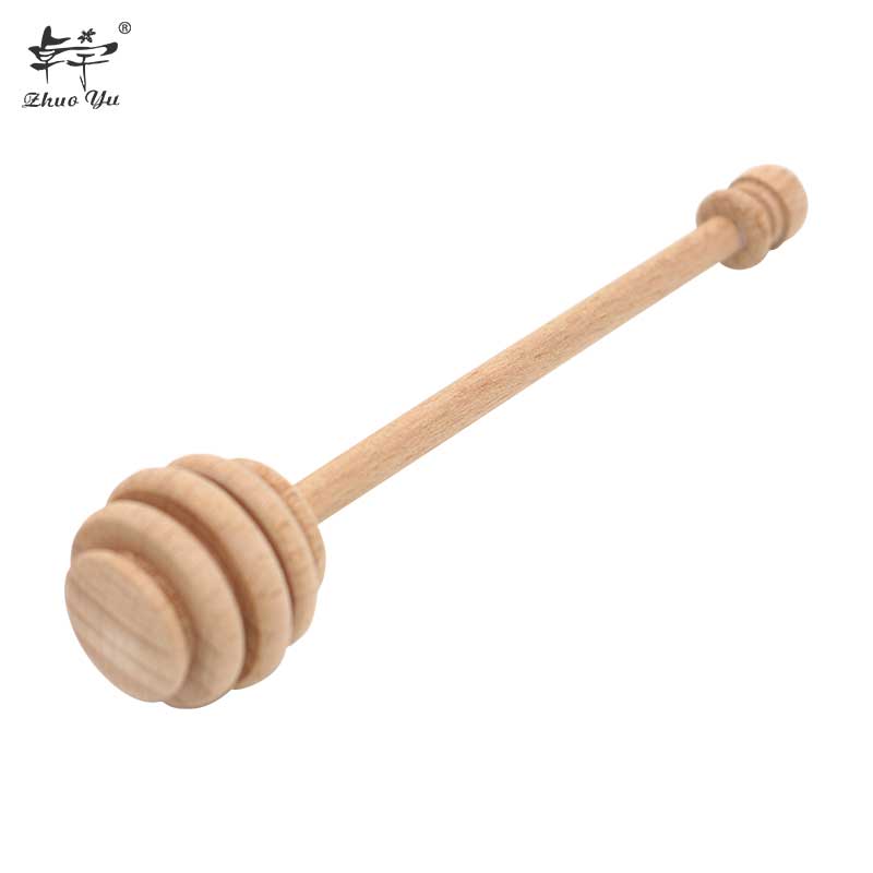 High Quality Honey Stir Bar Mixing Handle Jar Spoon Practical Wood Dipper Honey Long Stick Supplies Honey Kitchen Tools