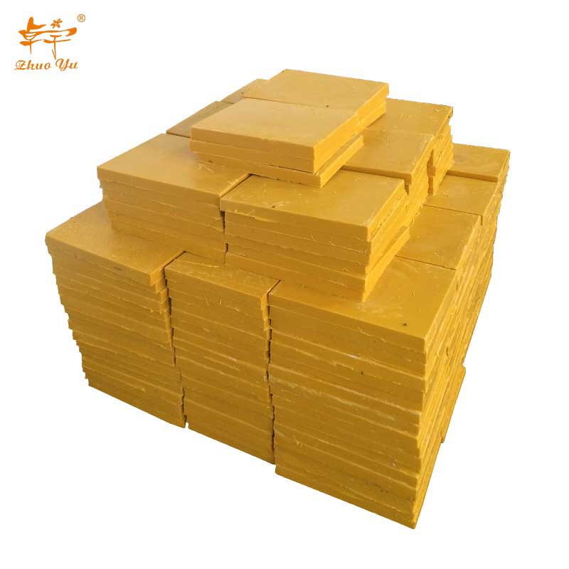 yellow beeswax slab