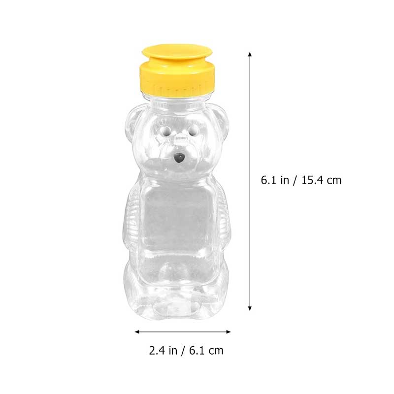 Honey Pet Plastic Bear Squeeze Bottle Food Grade 240ml 500ml Pet Plastic Squeeze Honey Bear Bottles with Flip Top Cap
