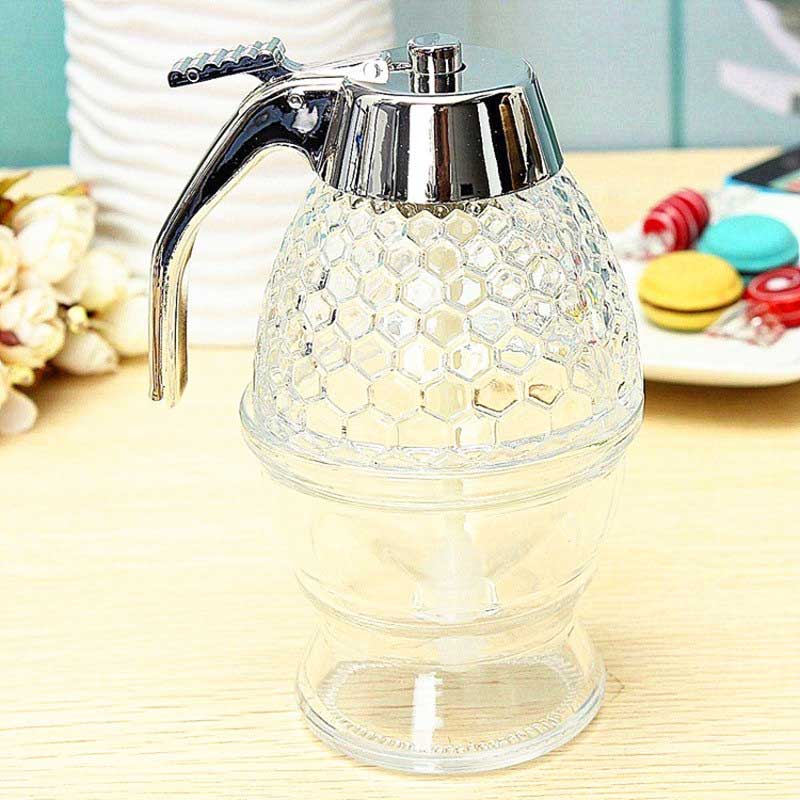  New Juice Syrup Cup Bee Drip Dispenser Honey Jar Container Storage Squeeze Bottle Honey Jar Container Bee Drip