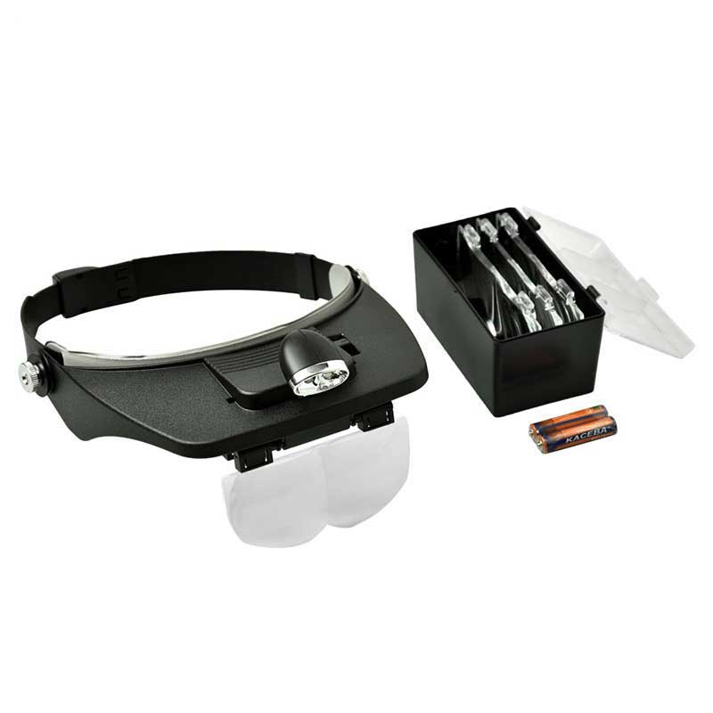 Headband watch repair magnifier