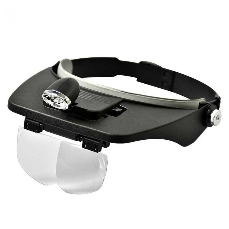 Headband watch repair magnifier