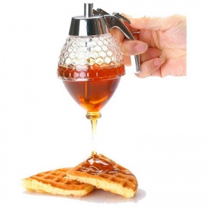 Honey-Juice-Dispenser-1 New Juice Syrup Cup Bee Drip Dispenser Honey Jar Container Storage Squeeze Bottle Honey Jar Container Bee Drip